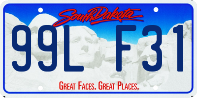 SD license plate 99LF31