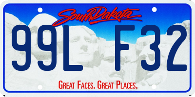 SD license plate 99LF32