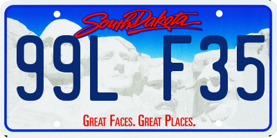SD license plate 99LF35