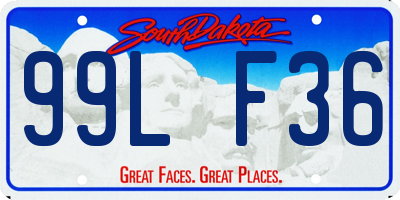 SD license plate 99LF36