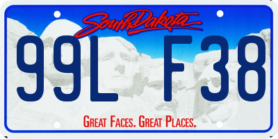 SD license plate 99LF38