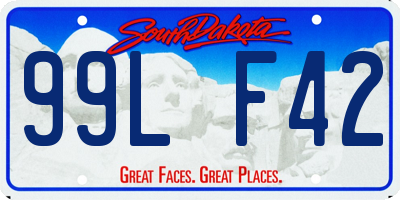 SD license plate 99LF42