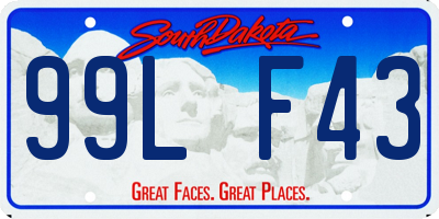 SD license plate 99LF43