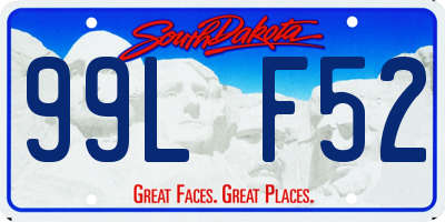 SD license plate 99LF52