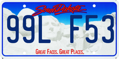 SD license plate 99LF53