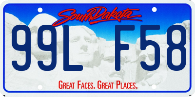 SD license plate 99LF58
