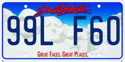SD license plate 99LF60