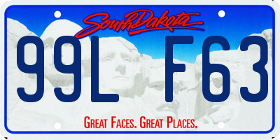 SD license plate 99LF63