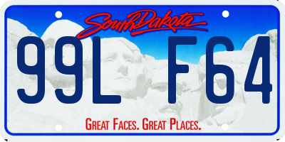 SD license plate 99LF64