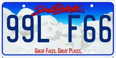 SD license plate 99LF66