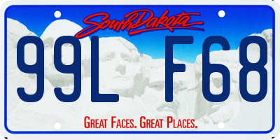 SD license plate 99LF68