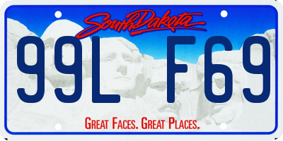 SD license plate 99LF69