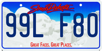 SD license plate 99LF80