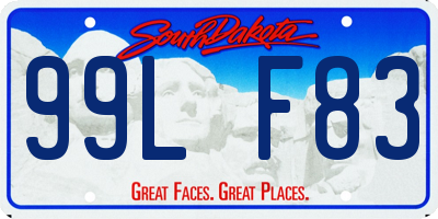 SD license plate 99LF83