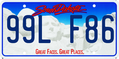 SD license plate 99LF86