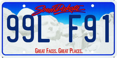 SD license plate 99LF91