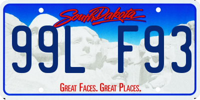 SD license plate 99LF93