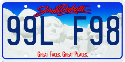 SD license plate 99LF98