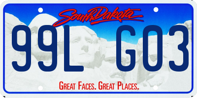 SD license plate 99LG03