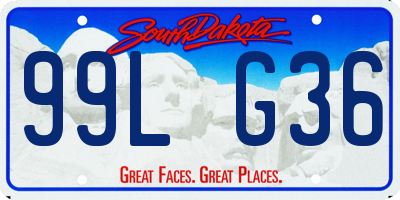 SD license plate 99LG36