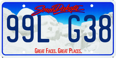 SD license plate 99LG38