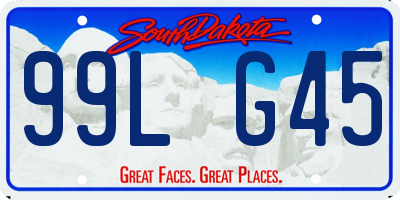 SD license plate 99LG45