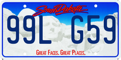 SD license plate 99LG59