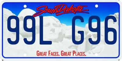 SD license plate 99LG96