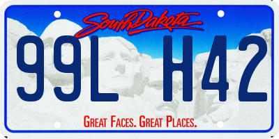 SD license plate 99LH42