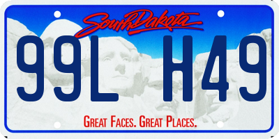 SD license plate 99LH49
