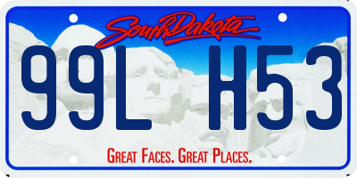 SD license plate 99LH53