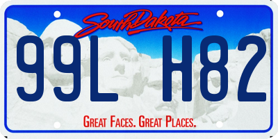 SD license plate 99LH82