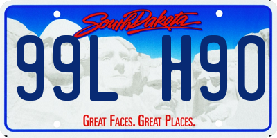 SD license plate 99LH90