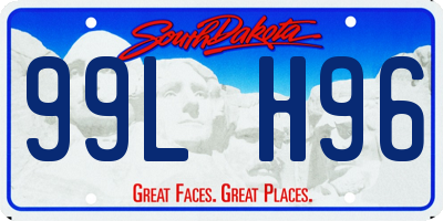 SD license plate 99LH96