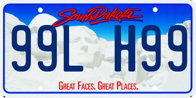 SD license plate 99LH99