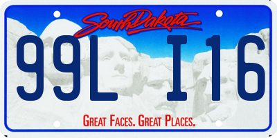 SD license plate 99LI16