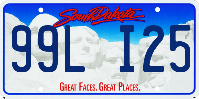 SD license plate 99LI25