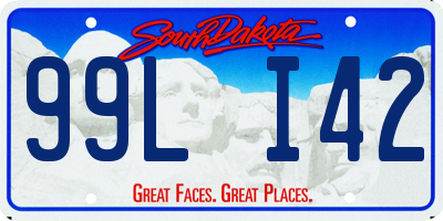 SD license plate 99LI42