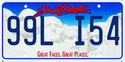 SD license plate 99LI54