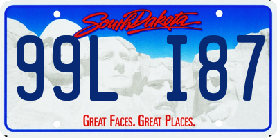 SD license plate 99LI87