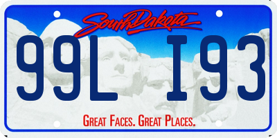 SD license plate 99LI93