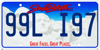 SD license plate 99LI97