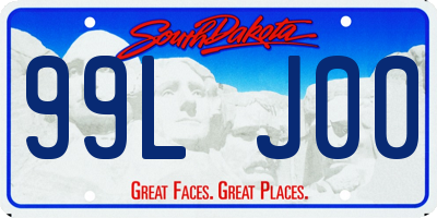 SD license plate 99LJ00