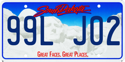 SD license plate 99LJ02