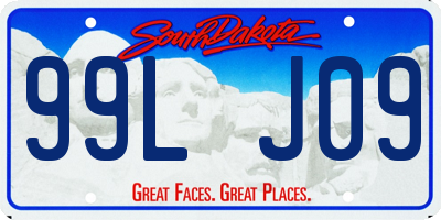 SD license plate 99LJ09