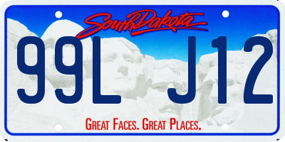 SD license plate 99LJ12