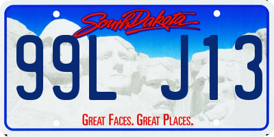 SD license plate 99LJ13