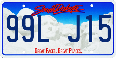 SD license plate 99LJ15