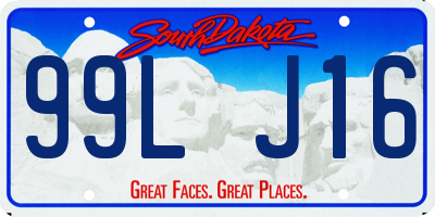 SD license plate 99LJ16