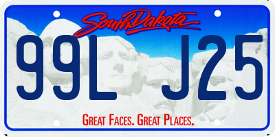 SD license plate 99LJ25